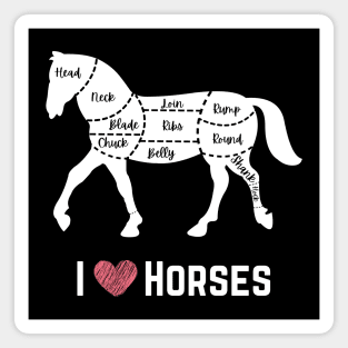 I Love Horses Magnet